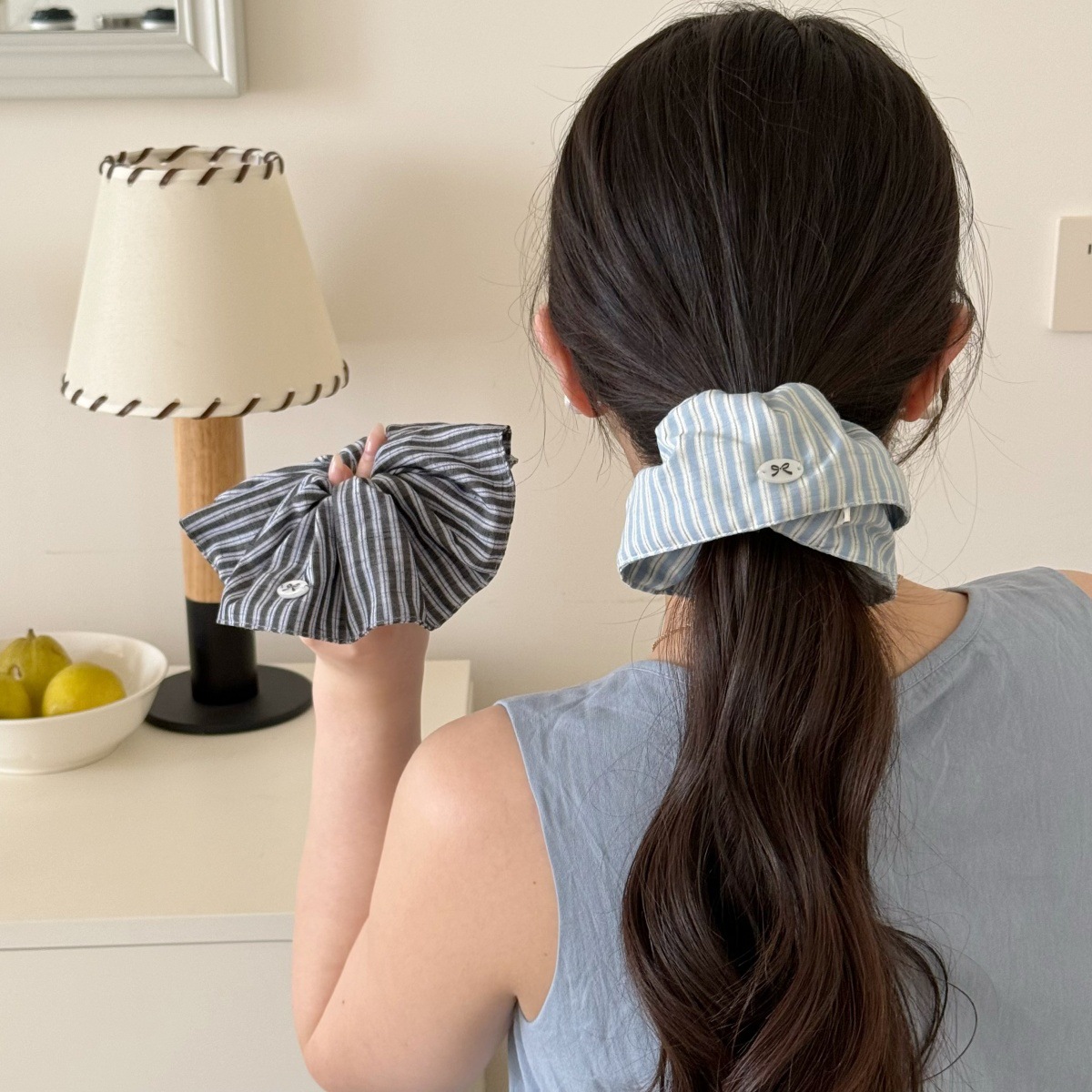 Women'S Fashion Labels - Bow small label small fresh blue
