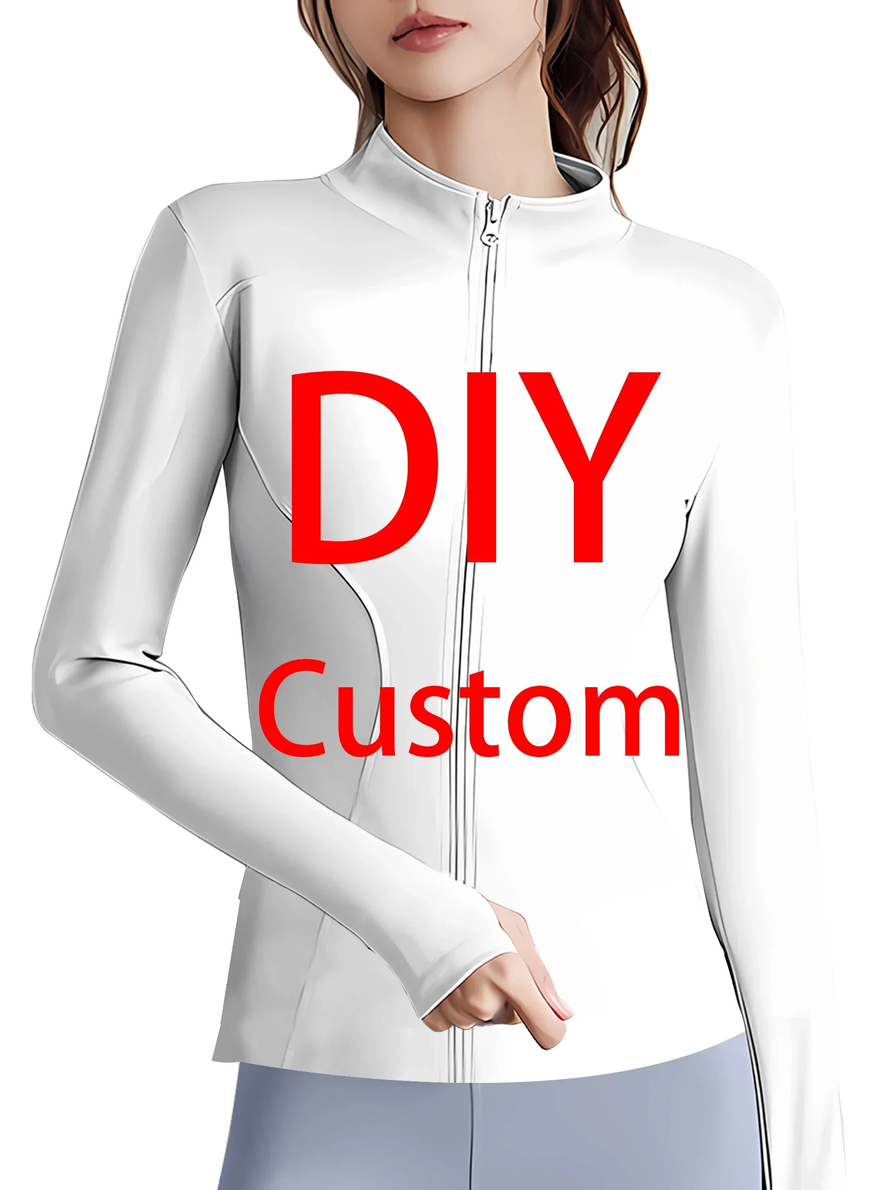 Women'S Fashion Zip Up Hoodies - MSIEESO Fashion Yoga Jackets DIY Custom