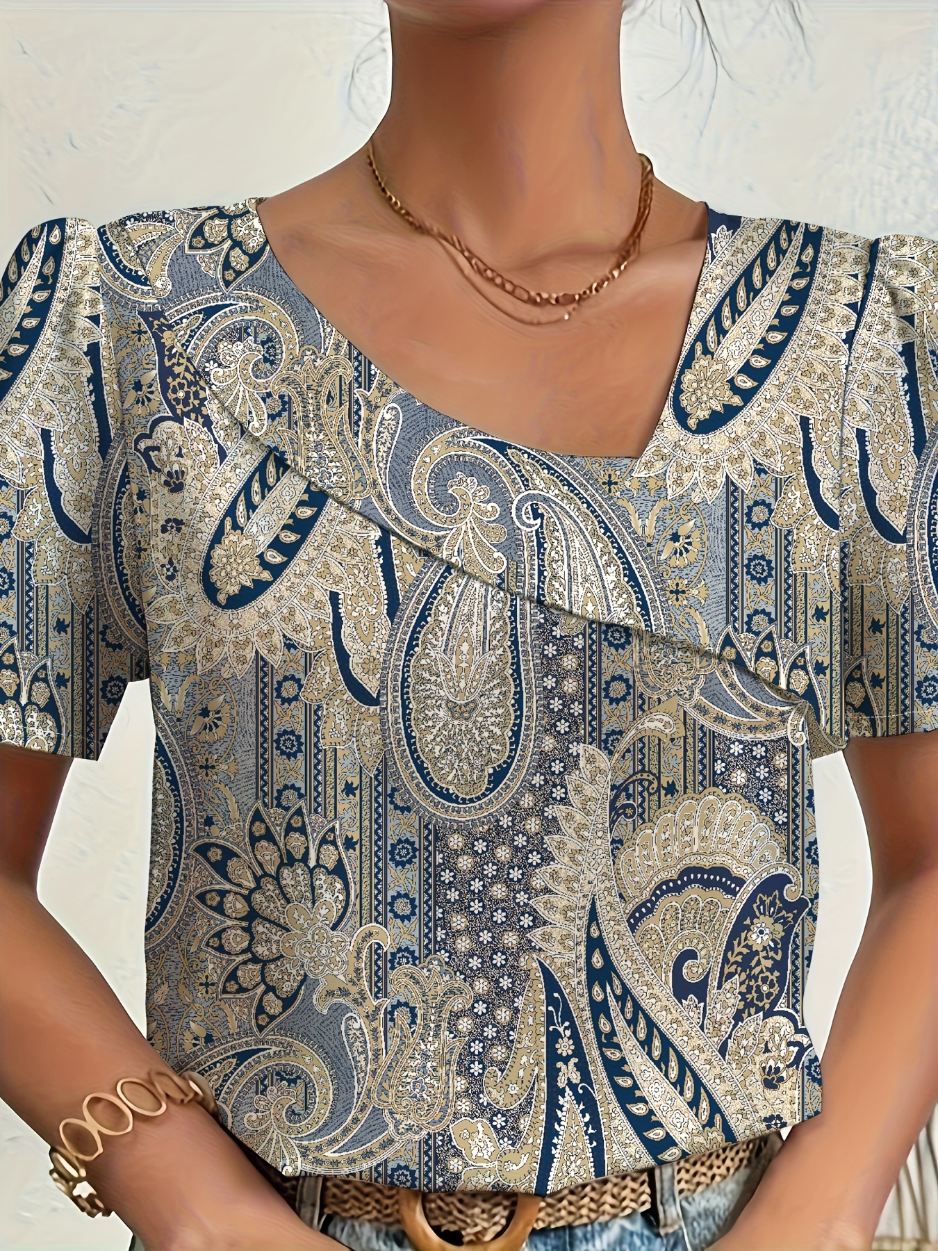Women'S Fashion Jersey - Plus Size Temperament Blouse Casual Loose