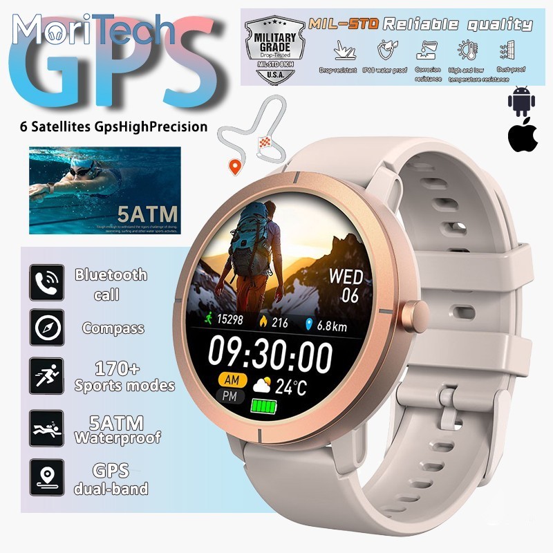 Women'S Fashion Retailers - MoriTech GPS Smart Watch AMOLED 1.32inch