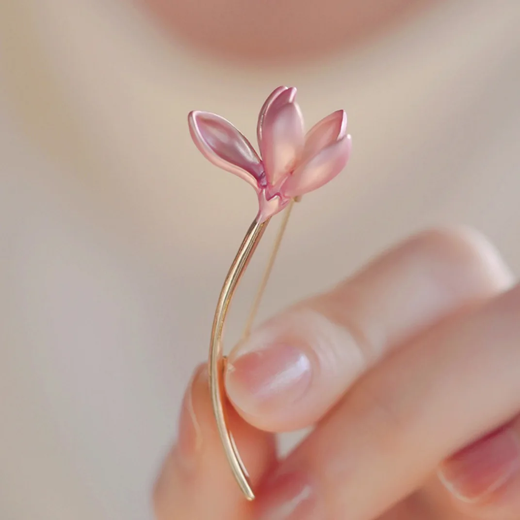 Women'S Fashion Labels - Exquisite Pink Lotus Flower Brooch Pins