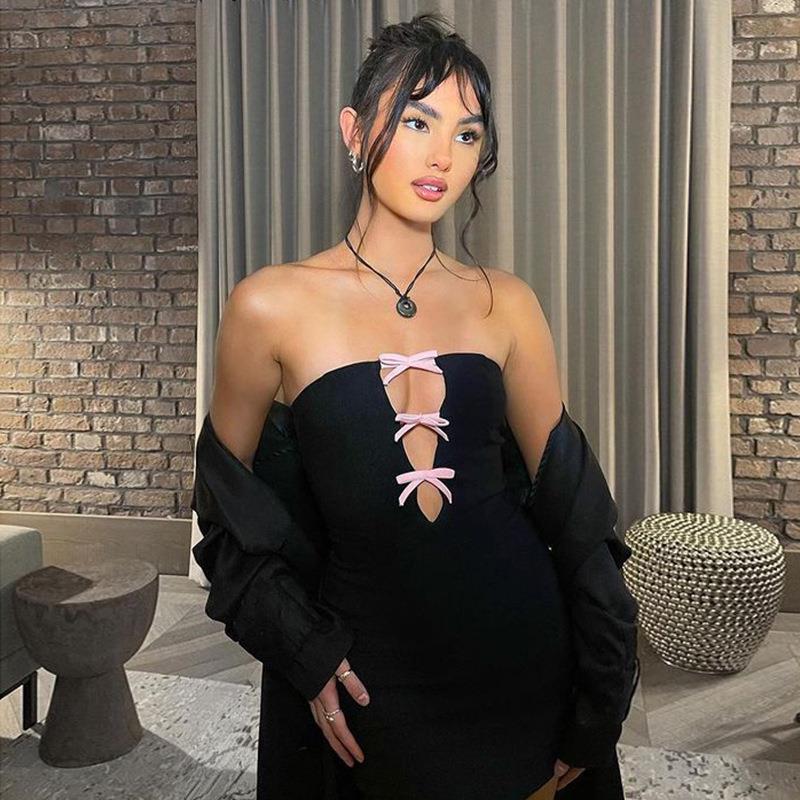 Elegant Bow Backless Sleeveles - مراجعة Bodycon Dress Women وسعره