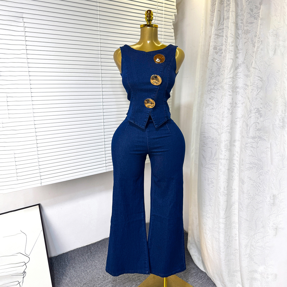Fashion Denim Women Loungewear - مراجعة Women Fashion Jeans Top وسعره