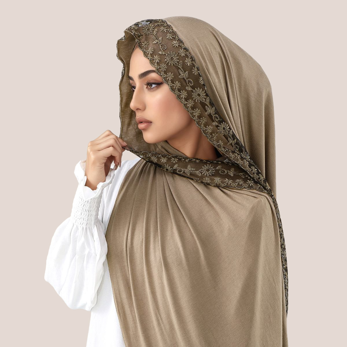Lace Embroidery Cotton Jersey  - مراجعة Women'S Fashion Jersey وسعره