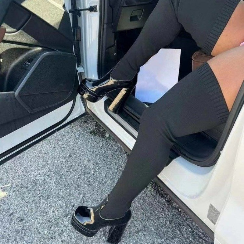 Women Boots Platform Over The  - مراجعة Women'S Fashion Socks وسعره