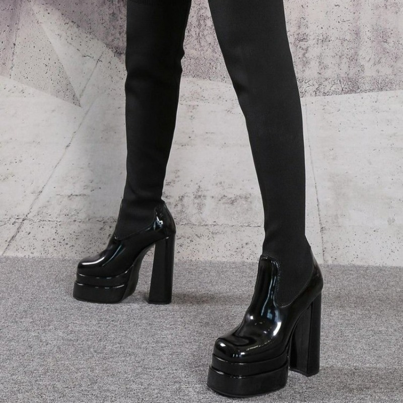 Women Boots Platform Over The  - مراجعة Women'S Fashion Socks وسعره