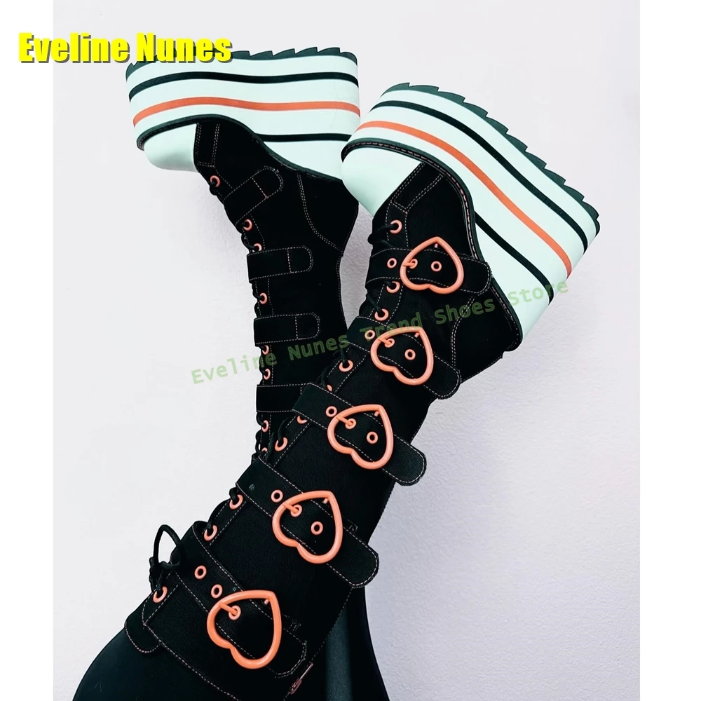 Heart Shaped Buckle Platform B - مراجعة Women Fashion Trend 2025 وسعره
