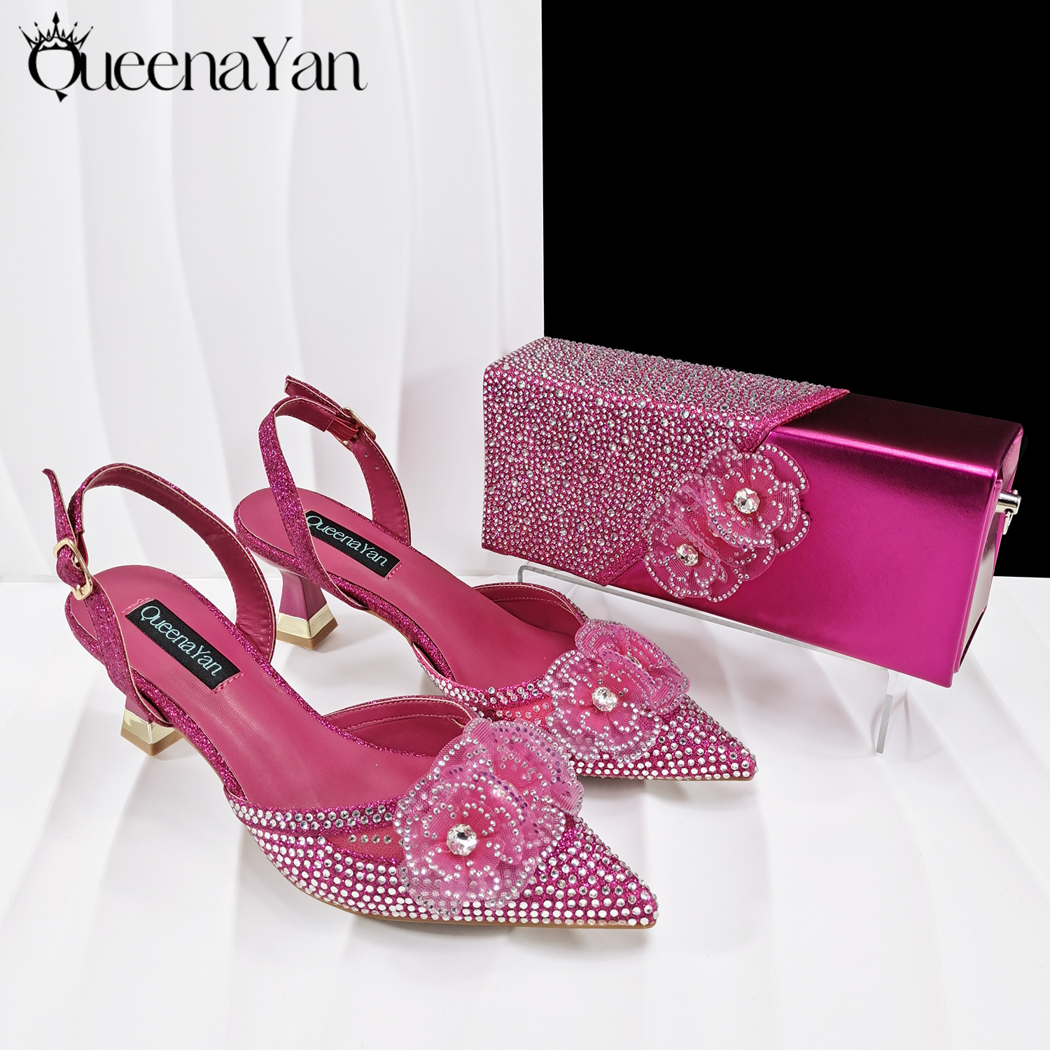 QueenaYan Fuchsia Color Shoes  - مراجعة Women Fashion Handbags وسعره