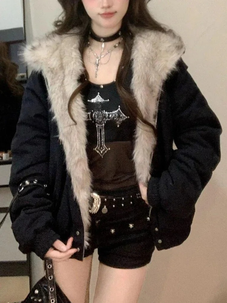Y2k Gothic Vintage Black Zip U - مراجعة Women'S Fashion Zip Up Hoodies وسعره