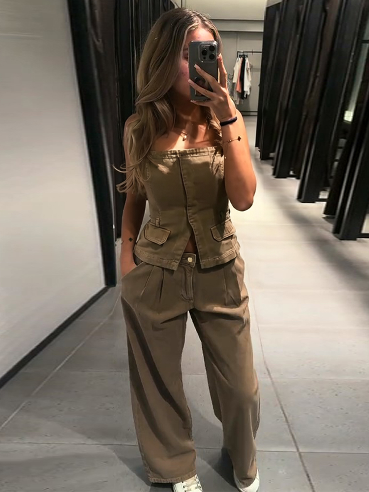 Y2k Women's Chest Wrap Vest Pa - مراجعة Women Fashion Jeans Top وسعره
