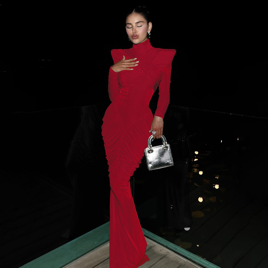 Elegant Party Dress For Woman  - مراجعة Women'S Fashion Jersey وسعره