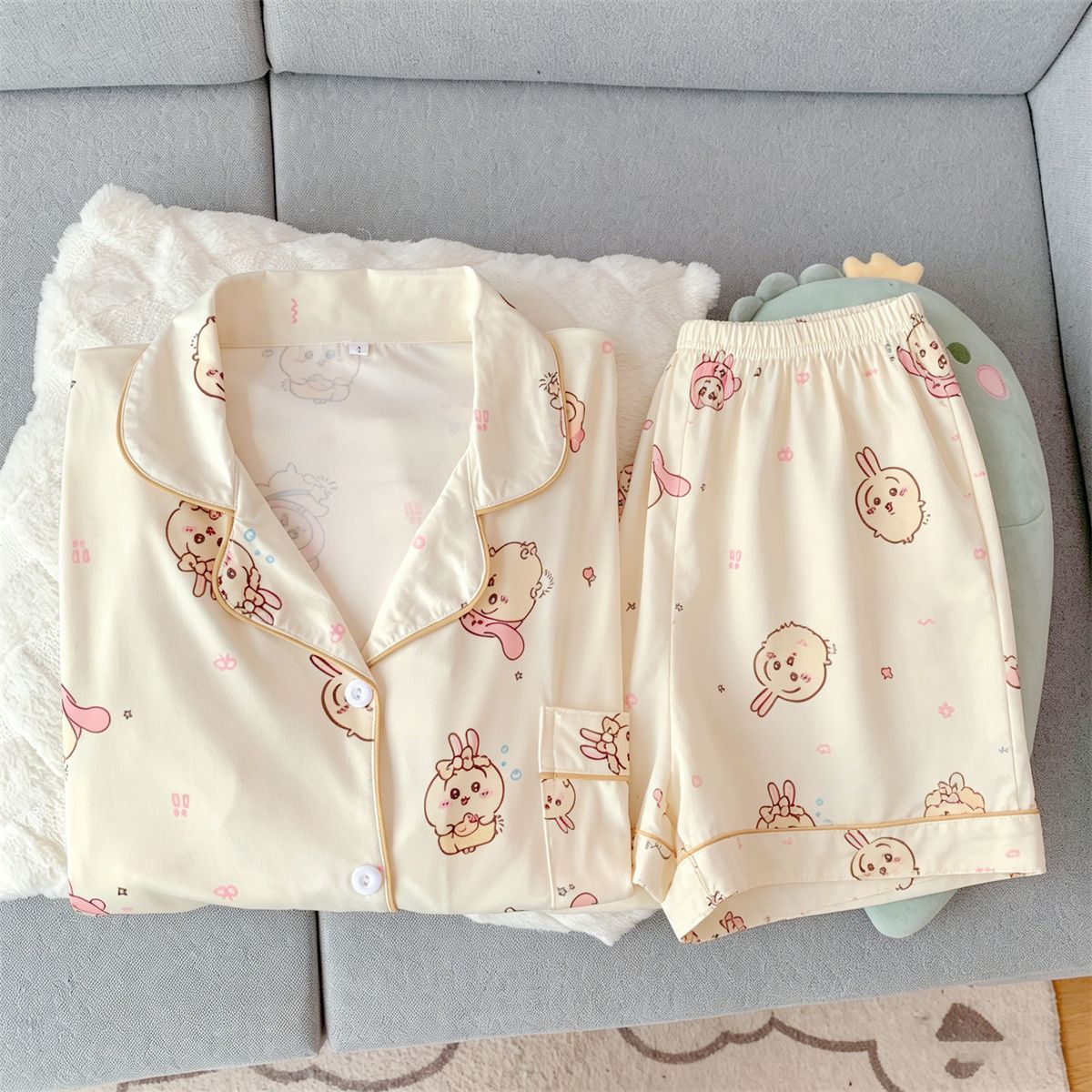 Kawaii Usag Chiikawa Women's S - مراجعة Women'S Fashion Pajamas وسعره