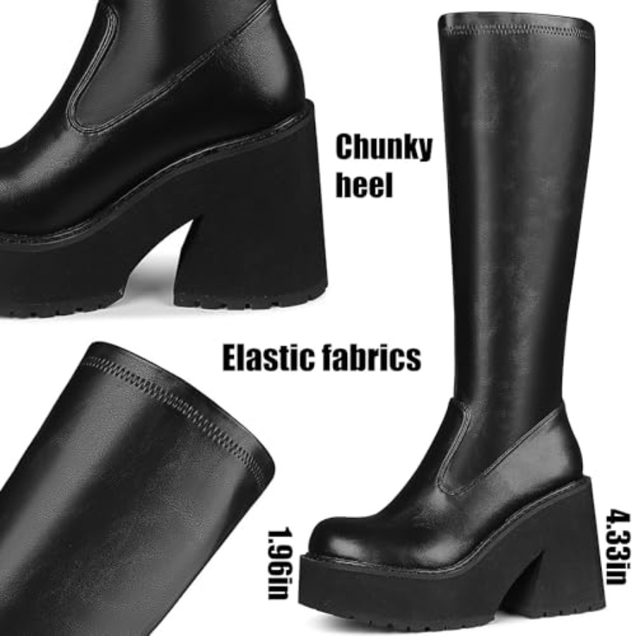 AMINUGAL Womens Elastic Knee H - مراجعة Women'S Fashion Socks وسعره