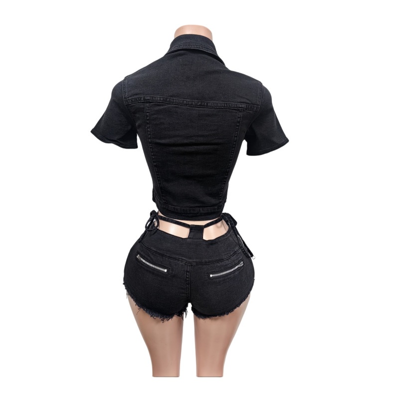 Sexy Denim 2 Piece Sets Women  - مراجعة Women Fashion Jeans Top وسعره