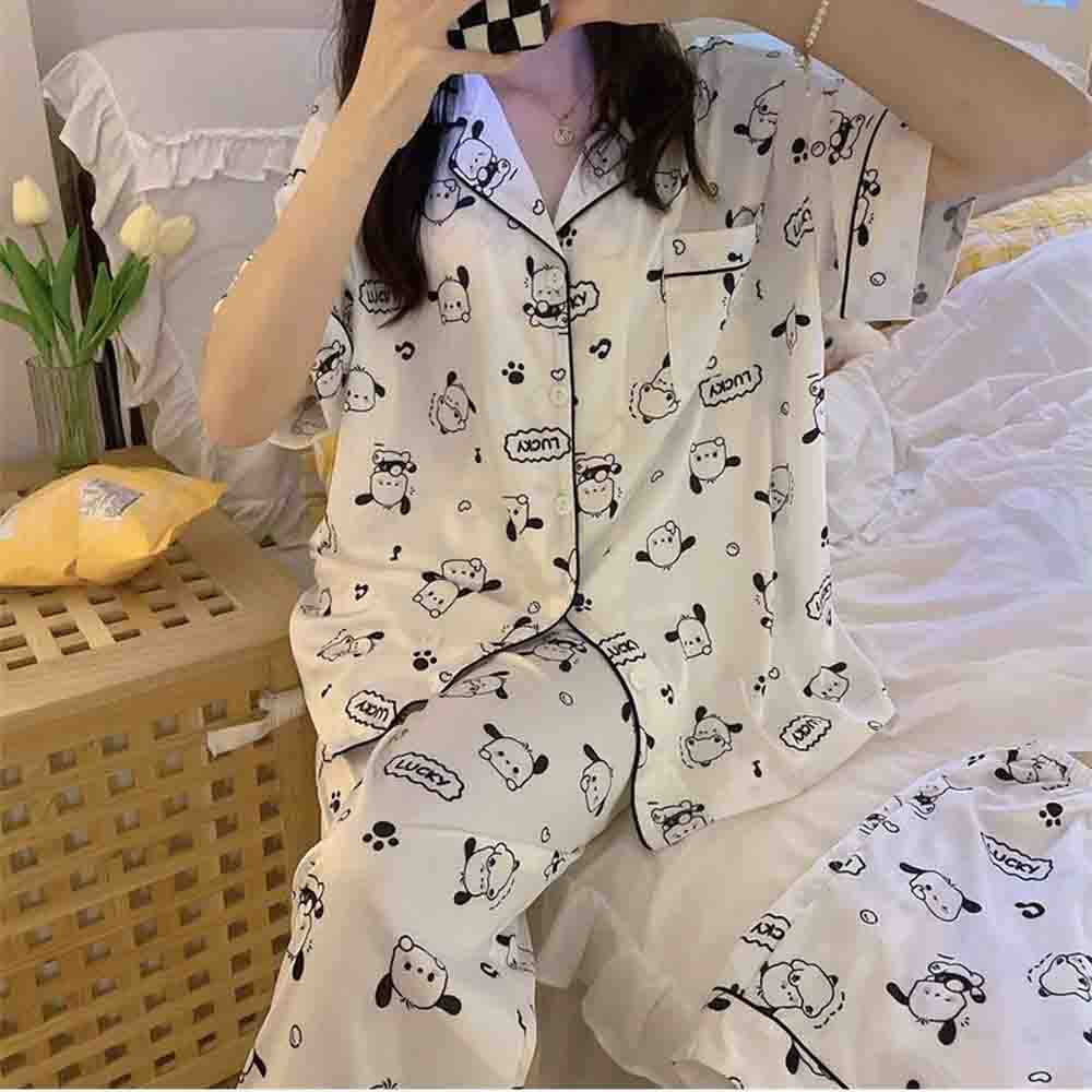 Cute Pochacco Cartoon Women's  - مراجعة Women'S Fashion Pajamas وسعره