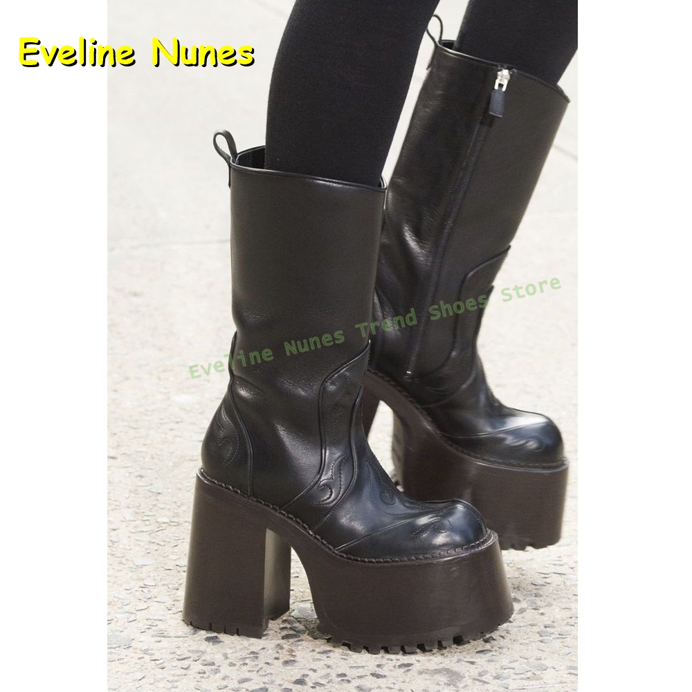 Embroidery Platform Knee High  - مراجعة Women Fashion Trend 2025 وسعره