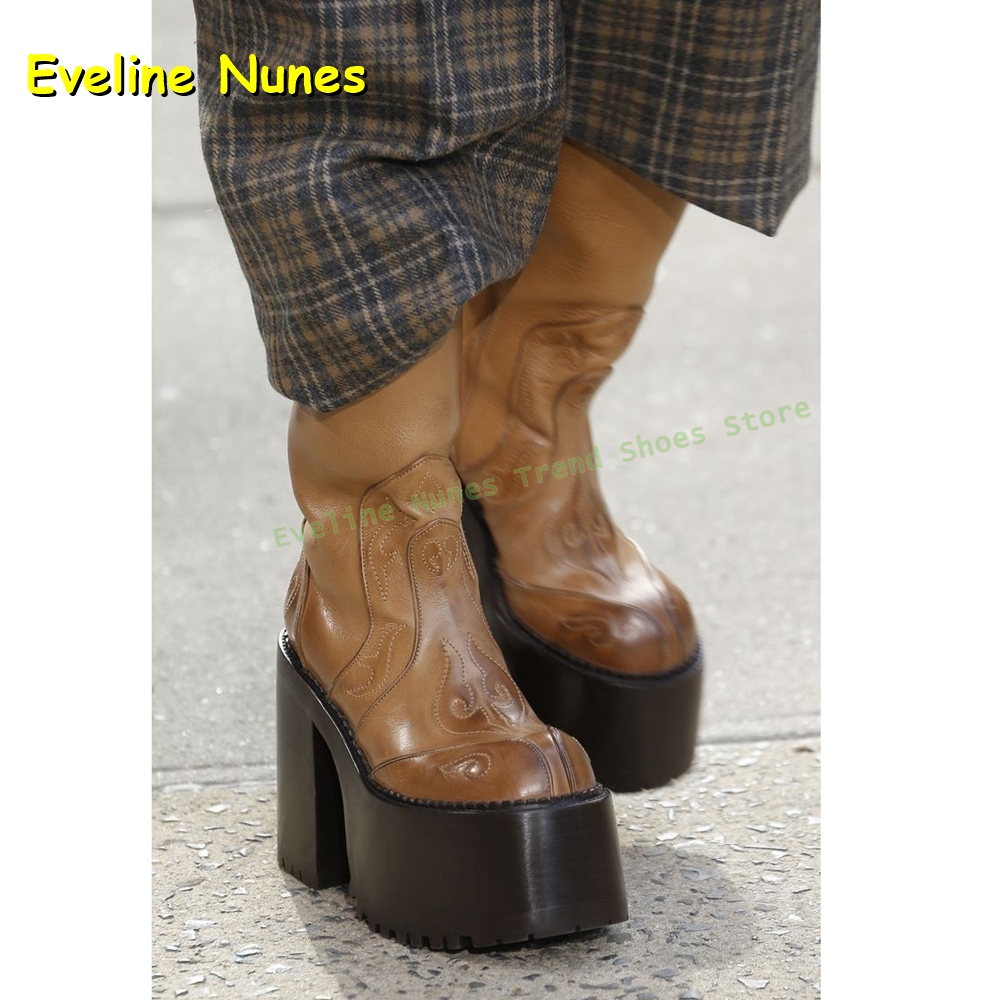 Embroidery Platform Knee High  - مراجعة Women Fashion Trend 2025 وسعره