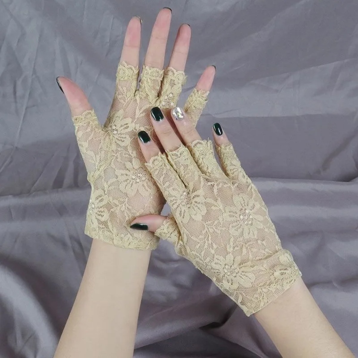 Women Sexy Lace Half Finger Gl - مراجعة Women'S Fashion Retailers وسعره