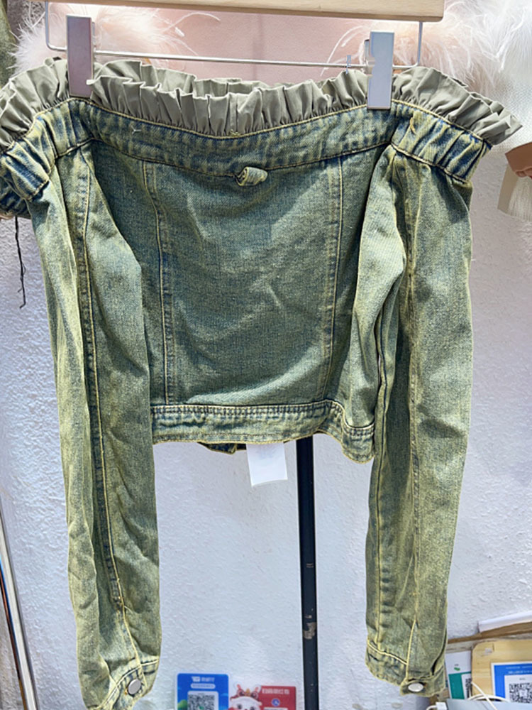 2024 Slah Neck Off Shoulder Lo - مراجعة Women Fashion Jeans Top وسعره