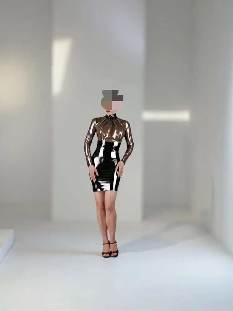 Handmade Black Natural Latex P - مراجعة Bodycon Dress Women وسعره
