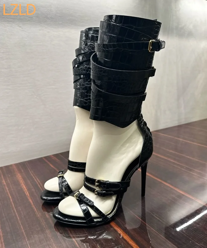 Black Sexy Catwalk Women Sanda - مراجعة Women Fashion Trend 2025 وسعره