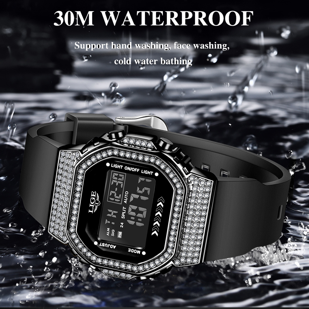 LIGE Diamond Dial Watch Women  - مراجعة Women Fashion Zone وسعره