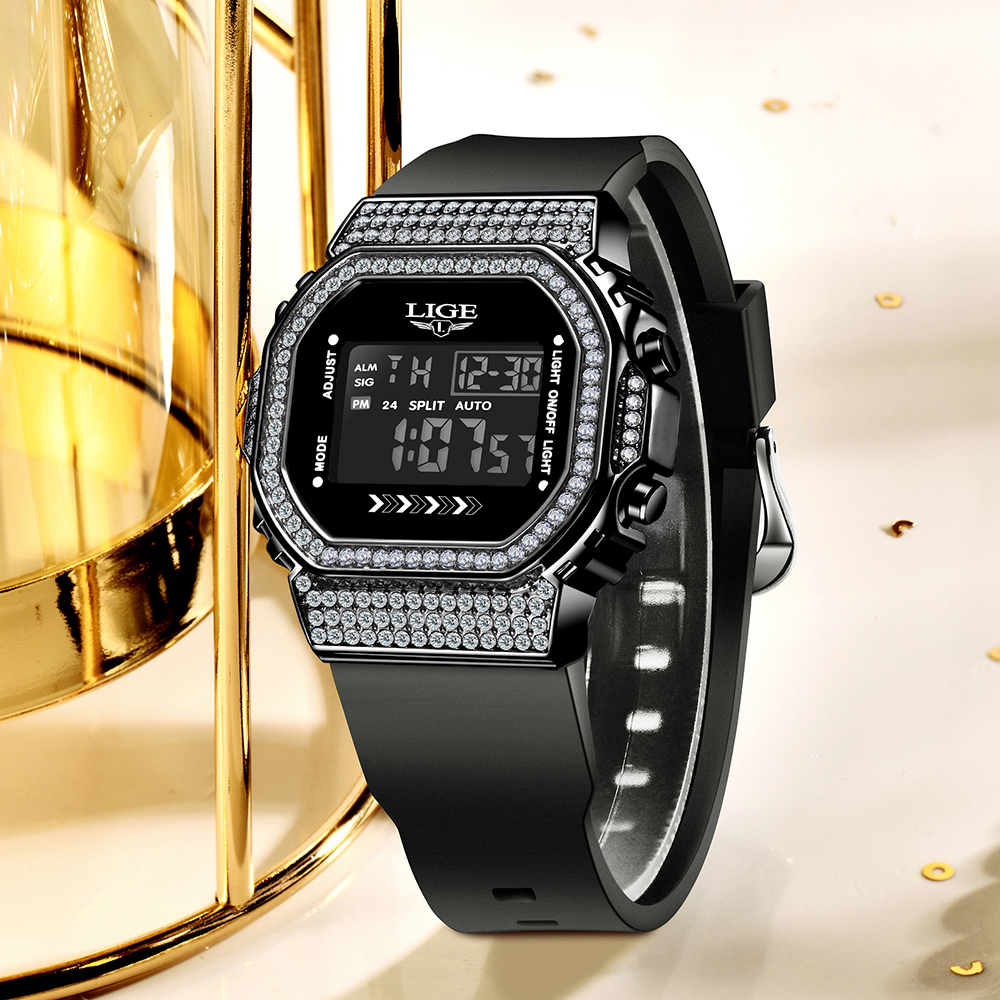 LIGE Diamond Dial Watch Women  - مراجعة Women Fashion Zone وسعره