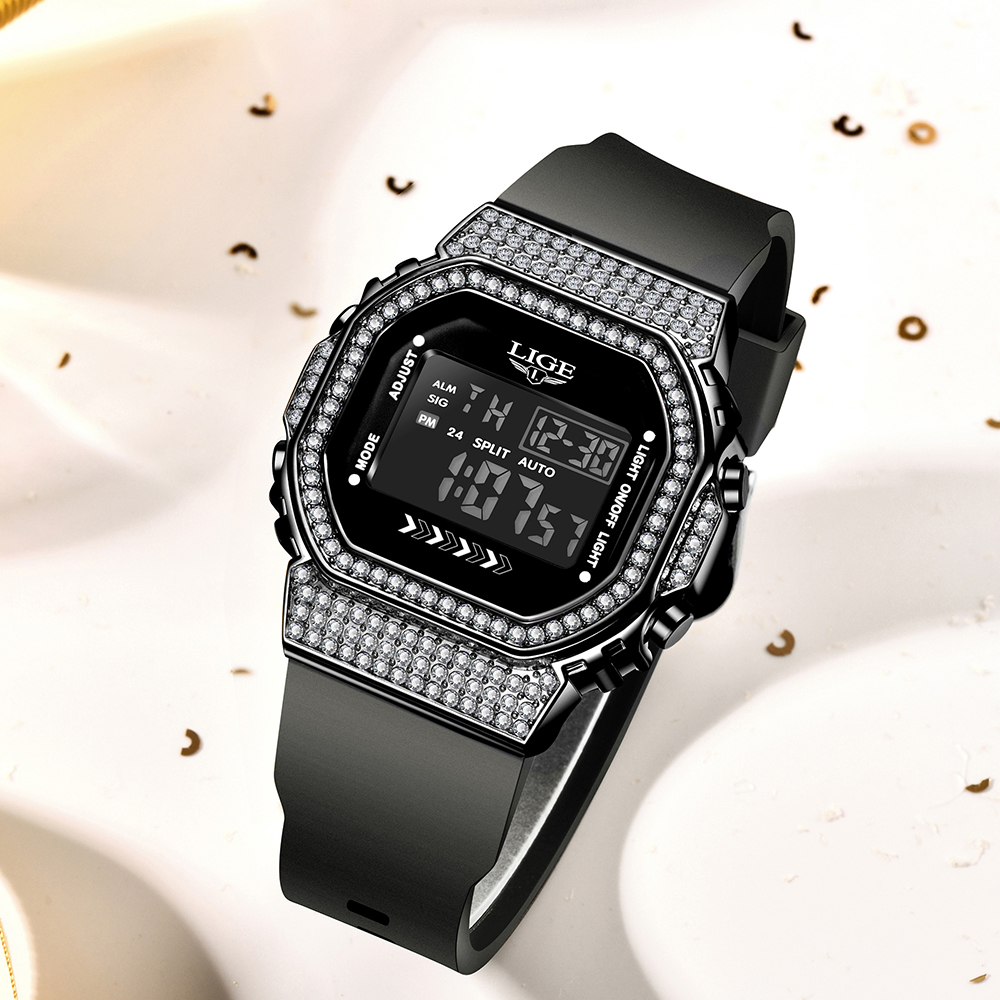LIGE Diamond Dial Watch Women  - مراجعة Women Fashion Zone وسعره