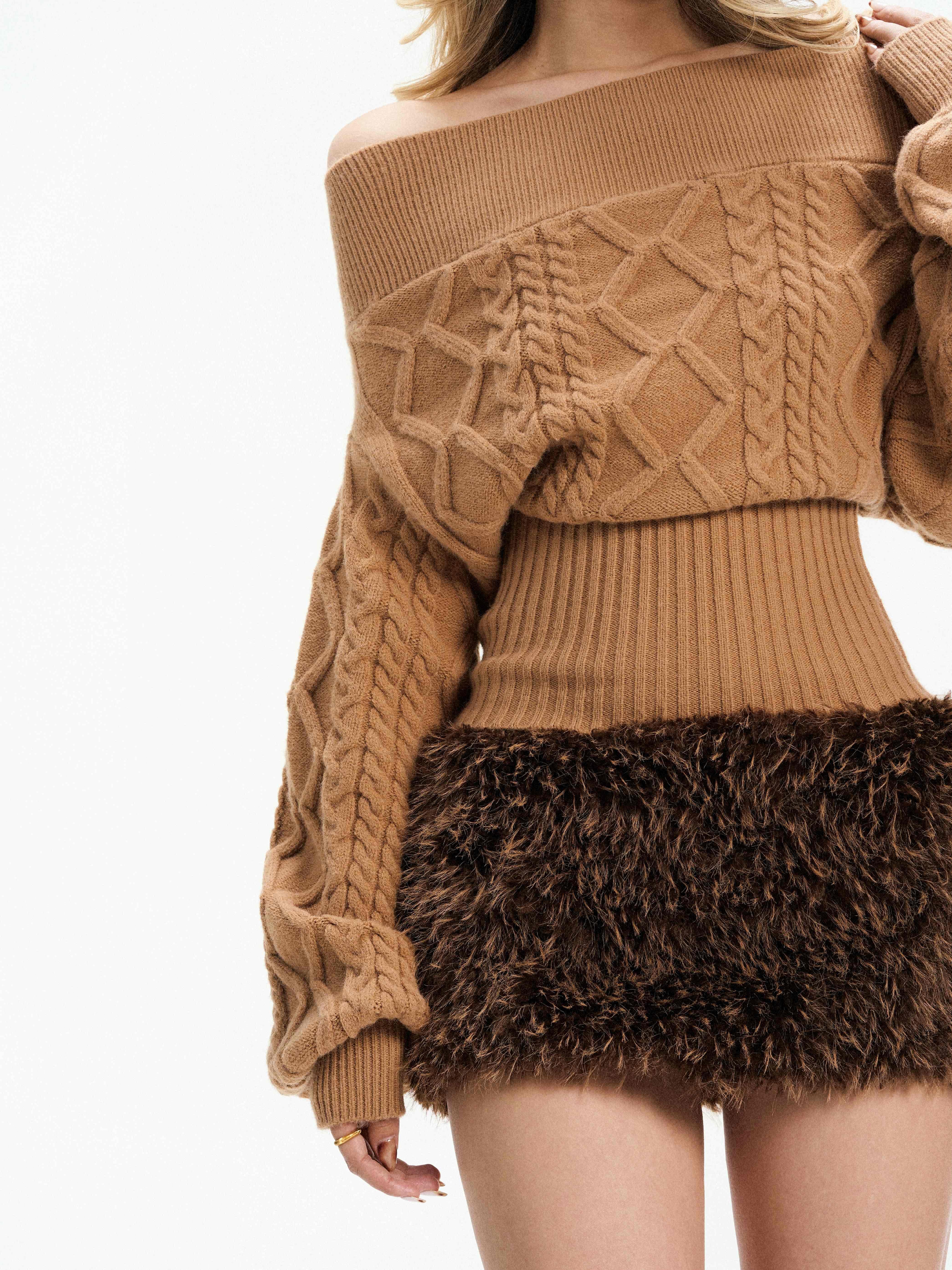 Thickly woven Z-pattern camel  - مراجعة Women Fashion Zone وسعره