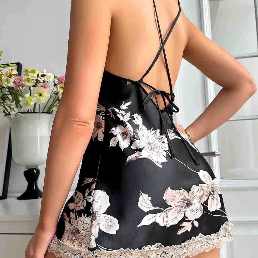 New Ice Silk Sleeping Skirt Th - مراجعة Women'S Fashion Pajamas وسعره