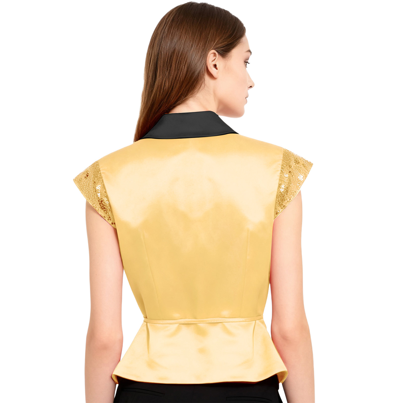 Women Sequin Vest V-neck Label - مراجعة Women'S Fashion Labels وسعره