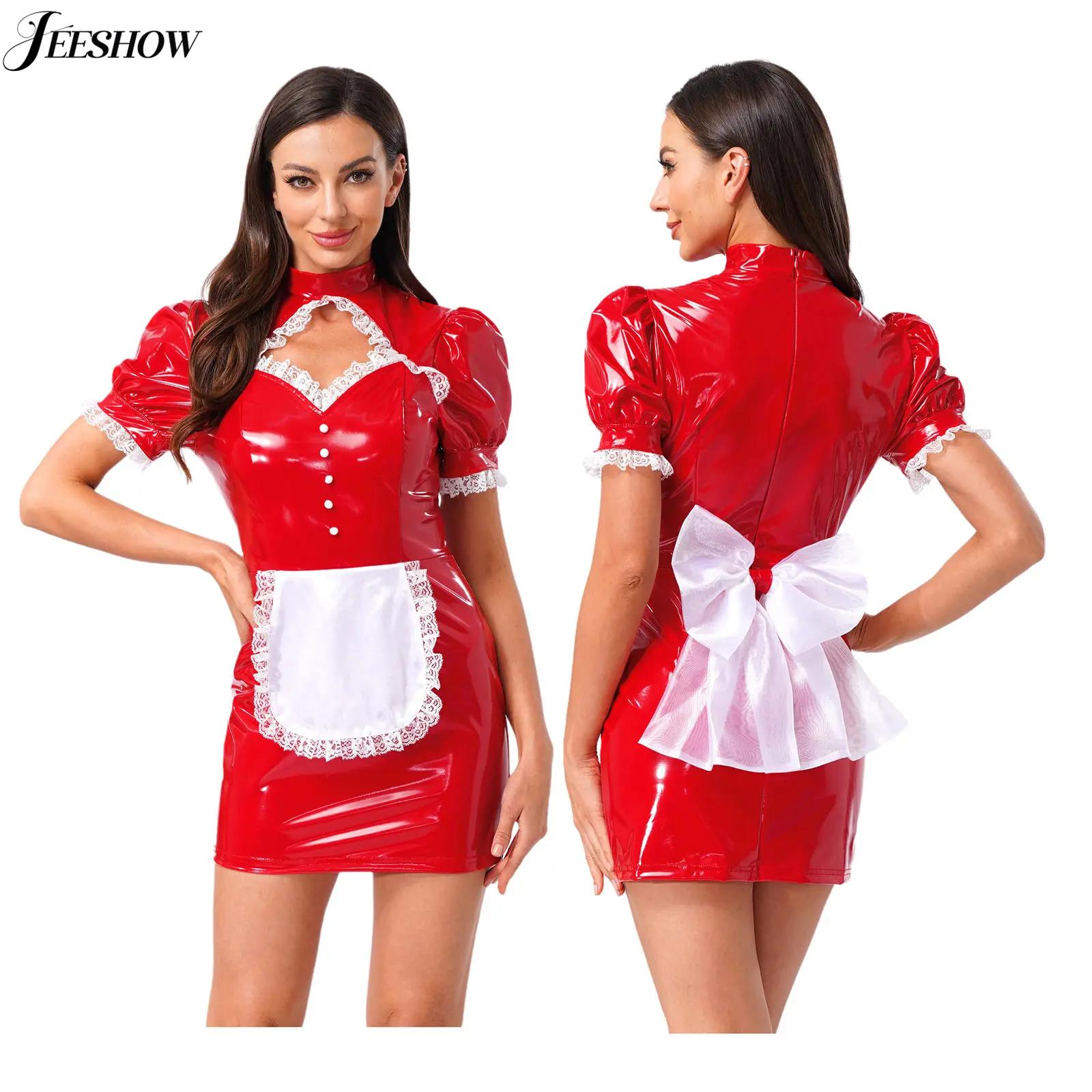 Womens French Maid Costume Pat - مراجعة Bodycon Dress Women وسعره