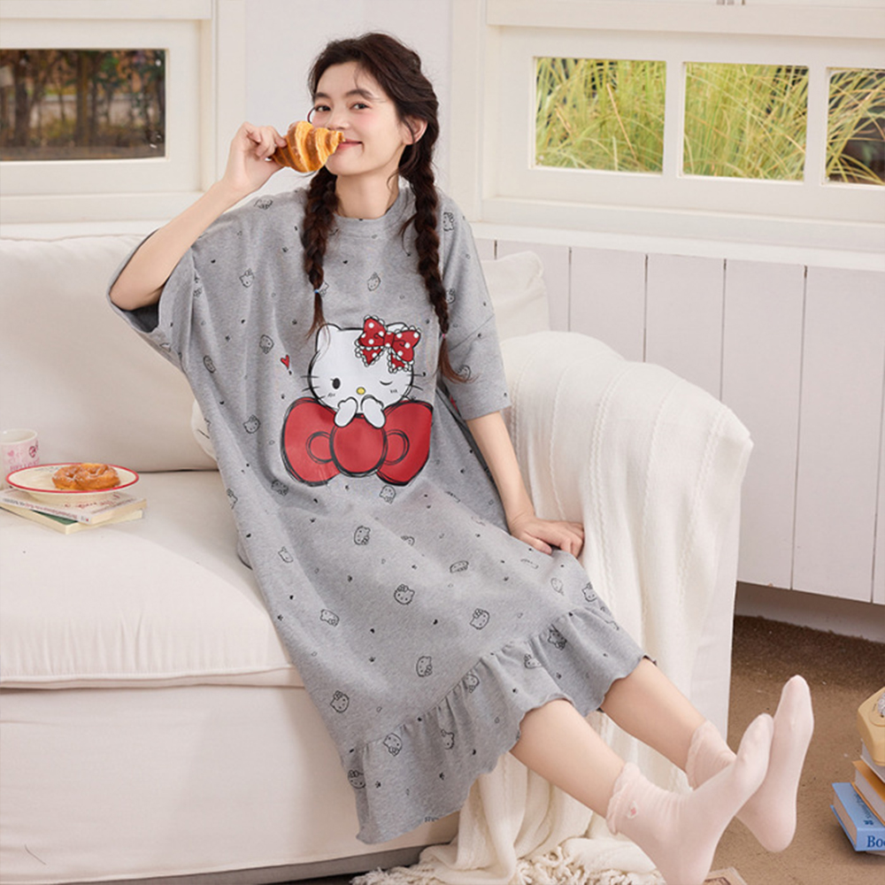 New Cute Hello Kitty Women Sle - مراجعة Women'S Fashion Pajamas وسعره