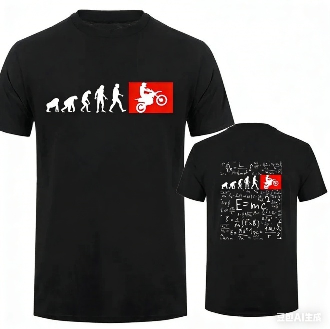 Fun Evolution Pattern T-shirt  - مراجعة Women Fashion Evolution وسعره