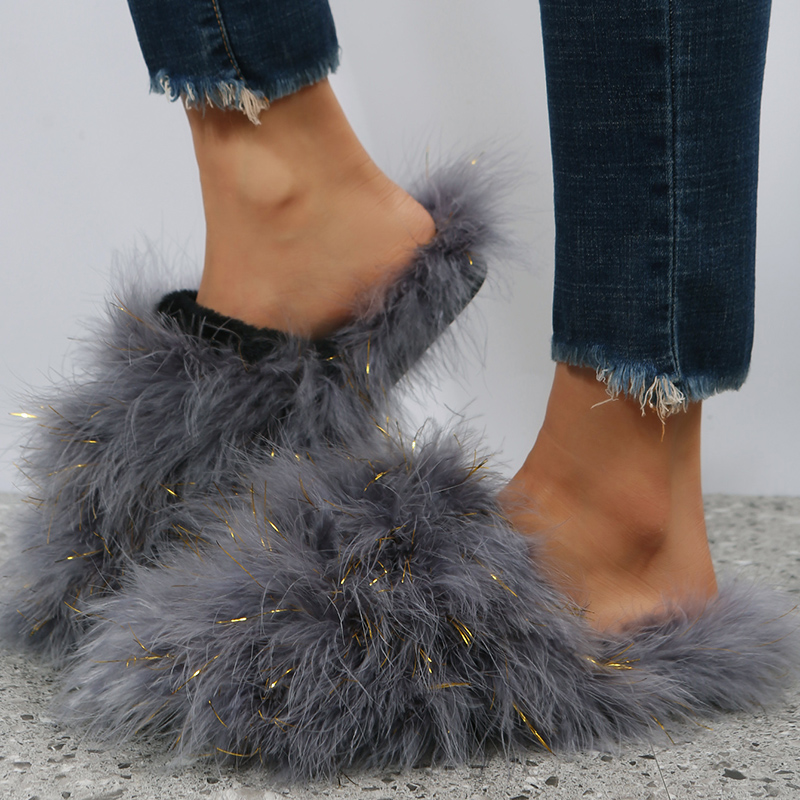 Women Luxury Fur Slippers 2025 - مراجعة Women Fashion Trend 2025 وسعره