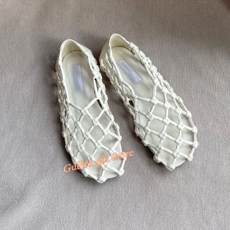 French Woven Mesh Hollow flat  - مراجعة Women'S Fashion Q وسعره