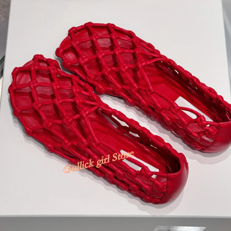 French Woven Mesh Hollow flat  - مراجعة Women'S Fashion Q وسعره
