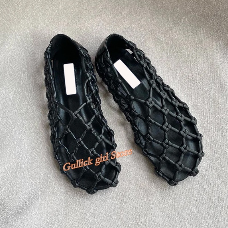 French Woven Mesh Hollow flat  - مراجعة Women'S Fashion Q وسعره