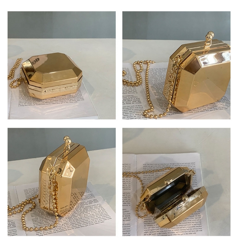 Mini Luxury Gold Party Evening - مراجعة Women Fashion Handbags وسعره