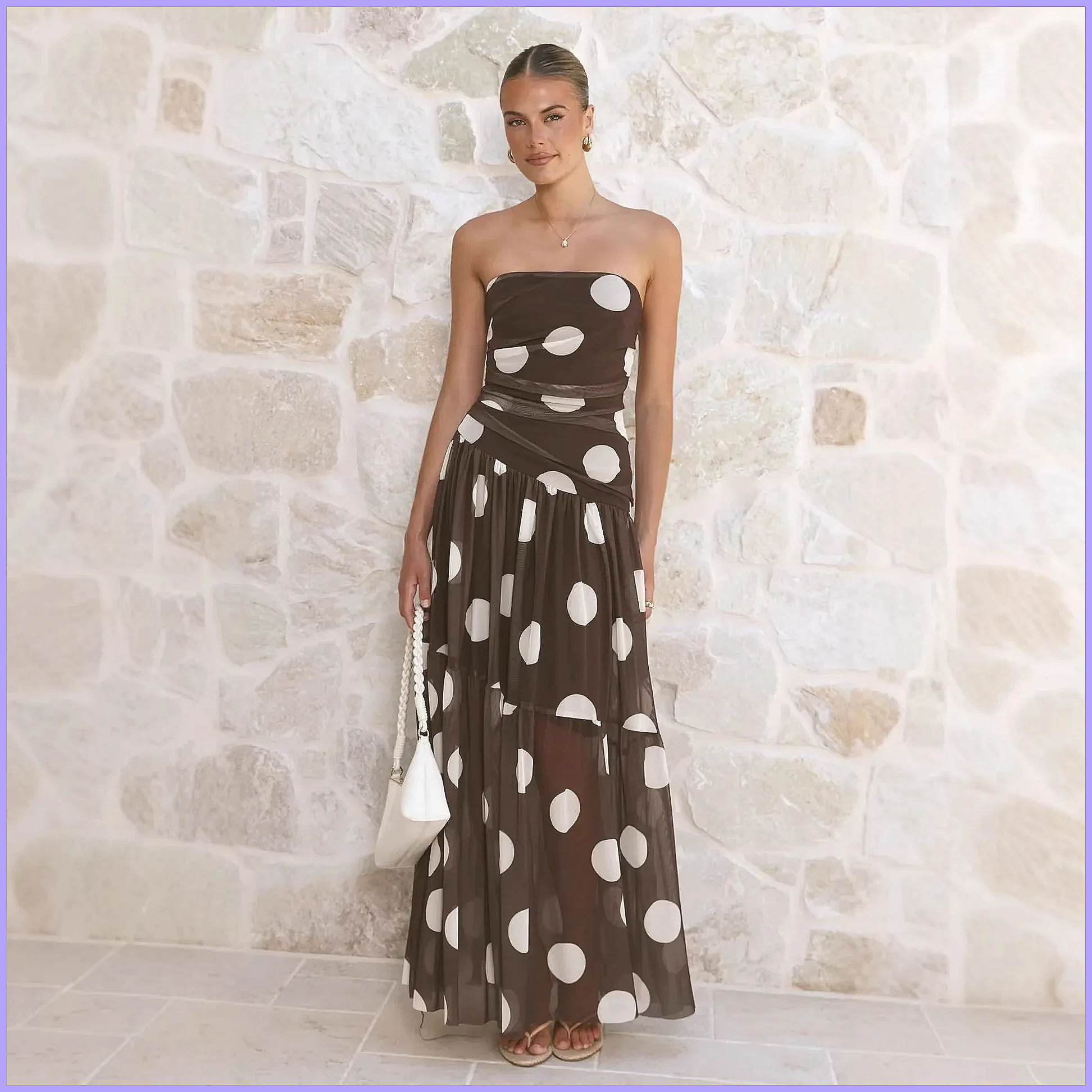 Polka Dot Strapless Bodycon Dr - مراجعة Bodycon Dress Women وسعره