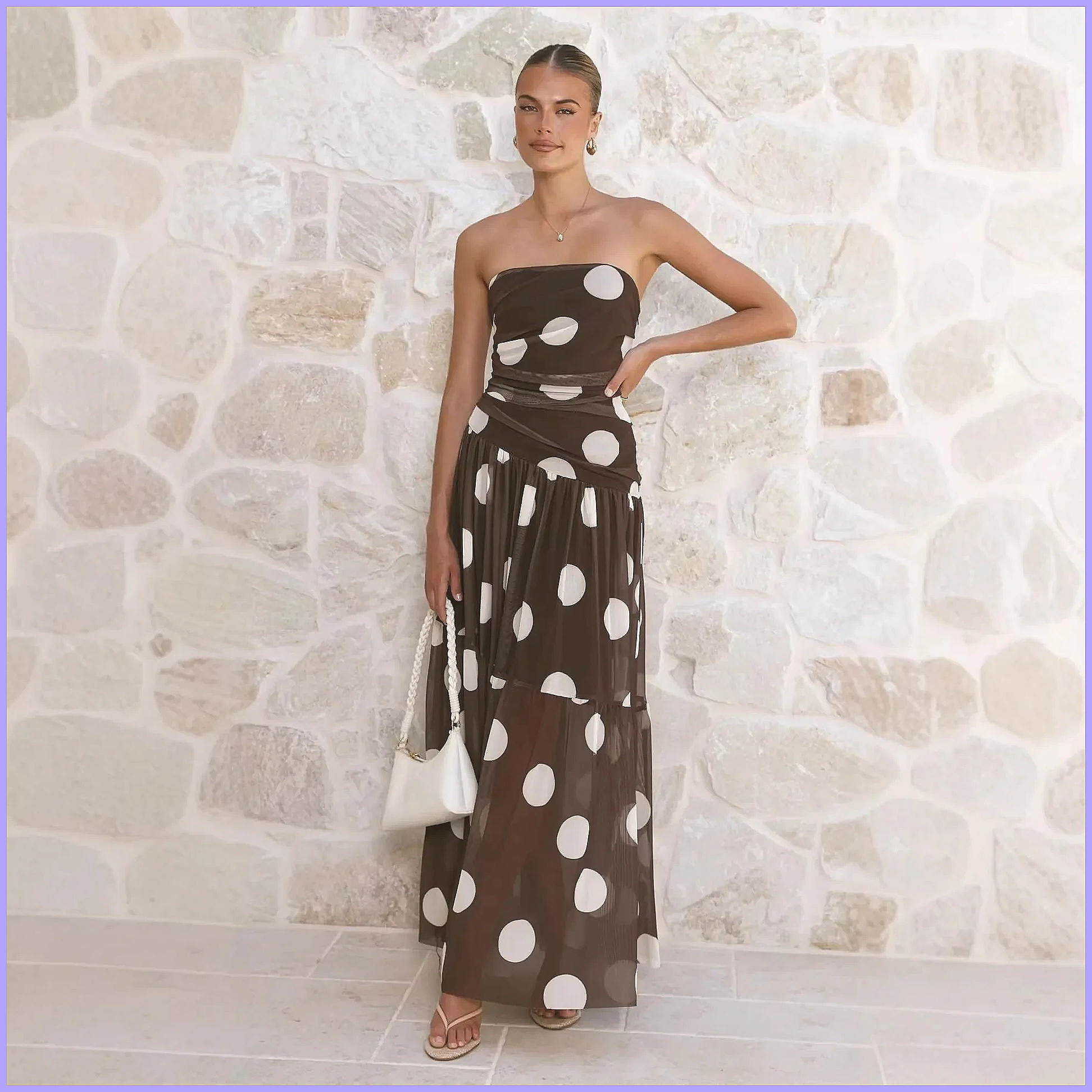 Polka Dot Strapless Bodycon Dr - مراجعة Bodycon Dress Women وسعره