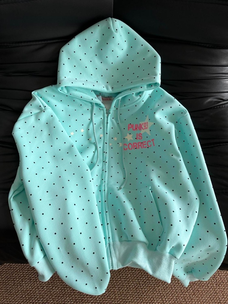 2026 New American Polka Dot Sw - مراجعة Women'S Fashion Zip Up Hoodies وسعره
