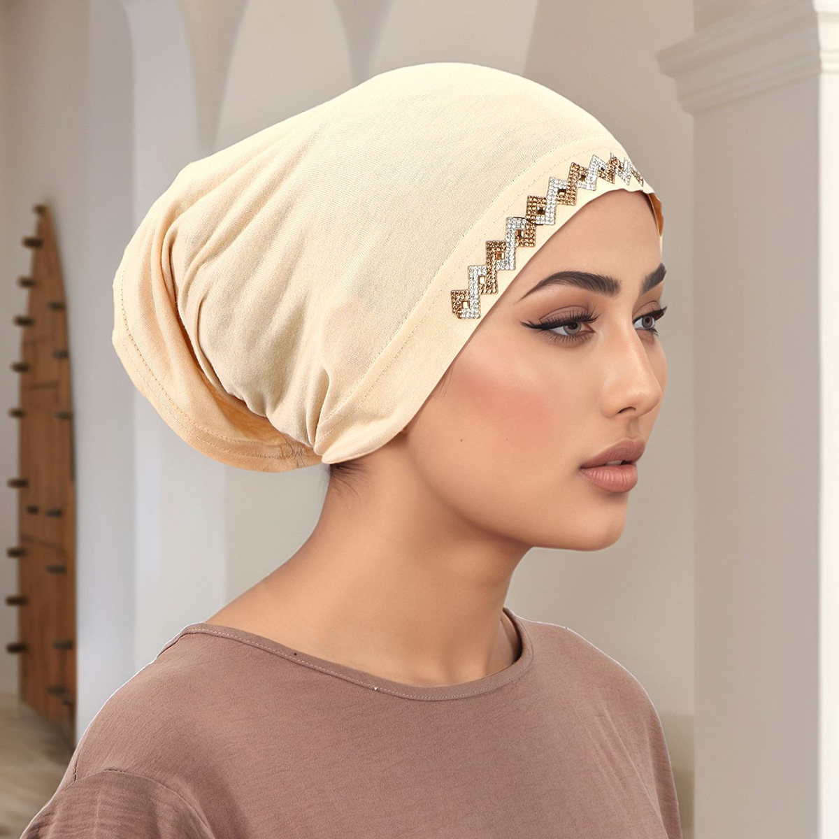 Muslim Head Cover Hat Elastic  - مراجعة Women'S Fashion Jersey وسعره