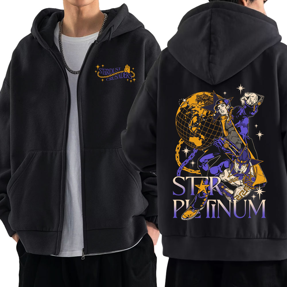 Anime Jojo Bizarre Adventure Z - مراجعة Women'S Fashion Zip Up Hoodies وسعره