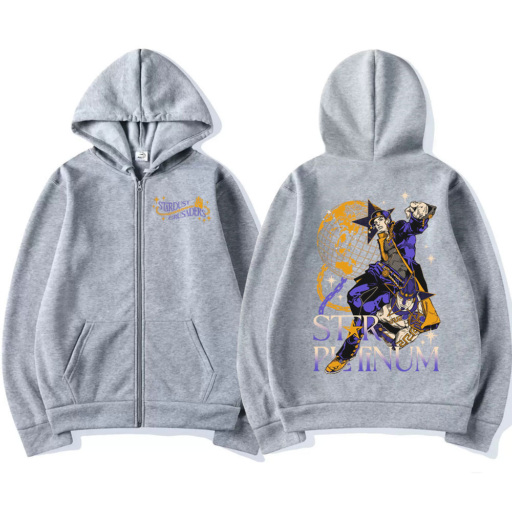 Anime Jojo Bizarre Adventure Z - مراجعة Women'S Fashion Zip Up Hoodies وسعره