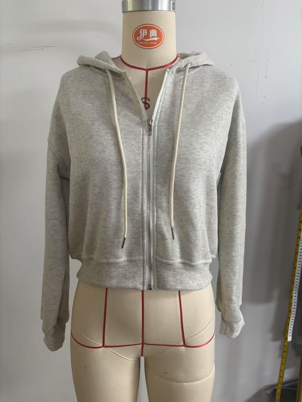 Women's Gray Cropped Zip Up Ho - مراجعة Women'S Fashion Zip Up Hoodies وسعره