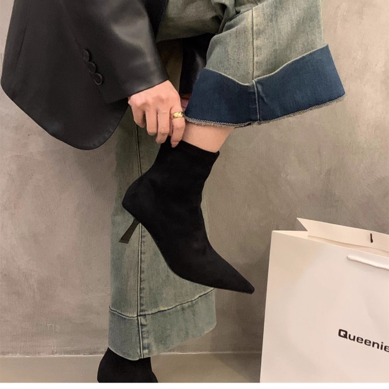 Women's Suede Stretch Ankle Bo - مراجعة Women'S Fashion Socks وسعره