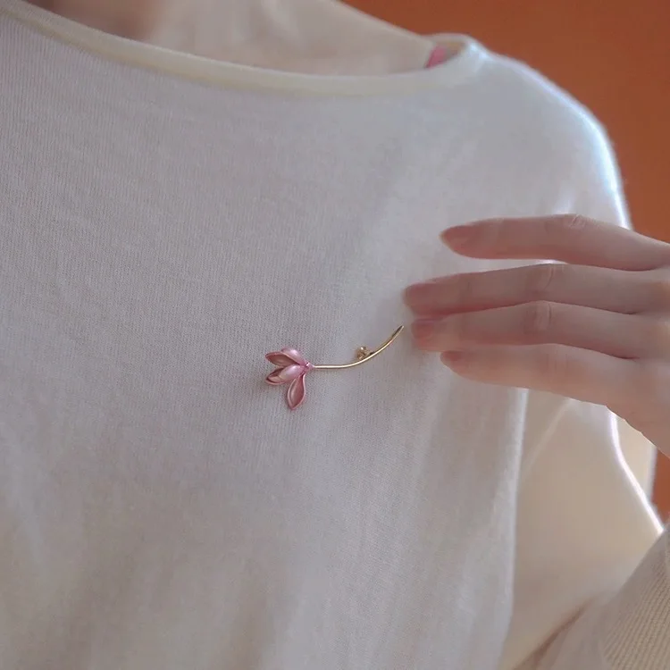 Exquisite Pink Lotus Flower Br - مراجعة Women'S Fashion Labels وسعره
