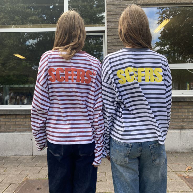 SCFFRS Striped Sweatshirt Tops - مراجعة Women'S Fashion Q وسعره