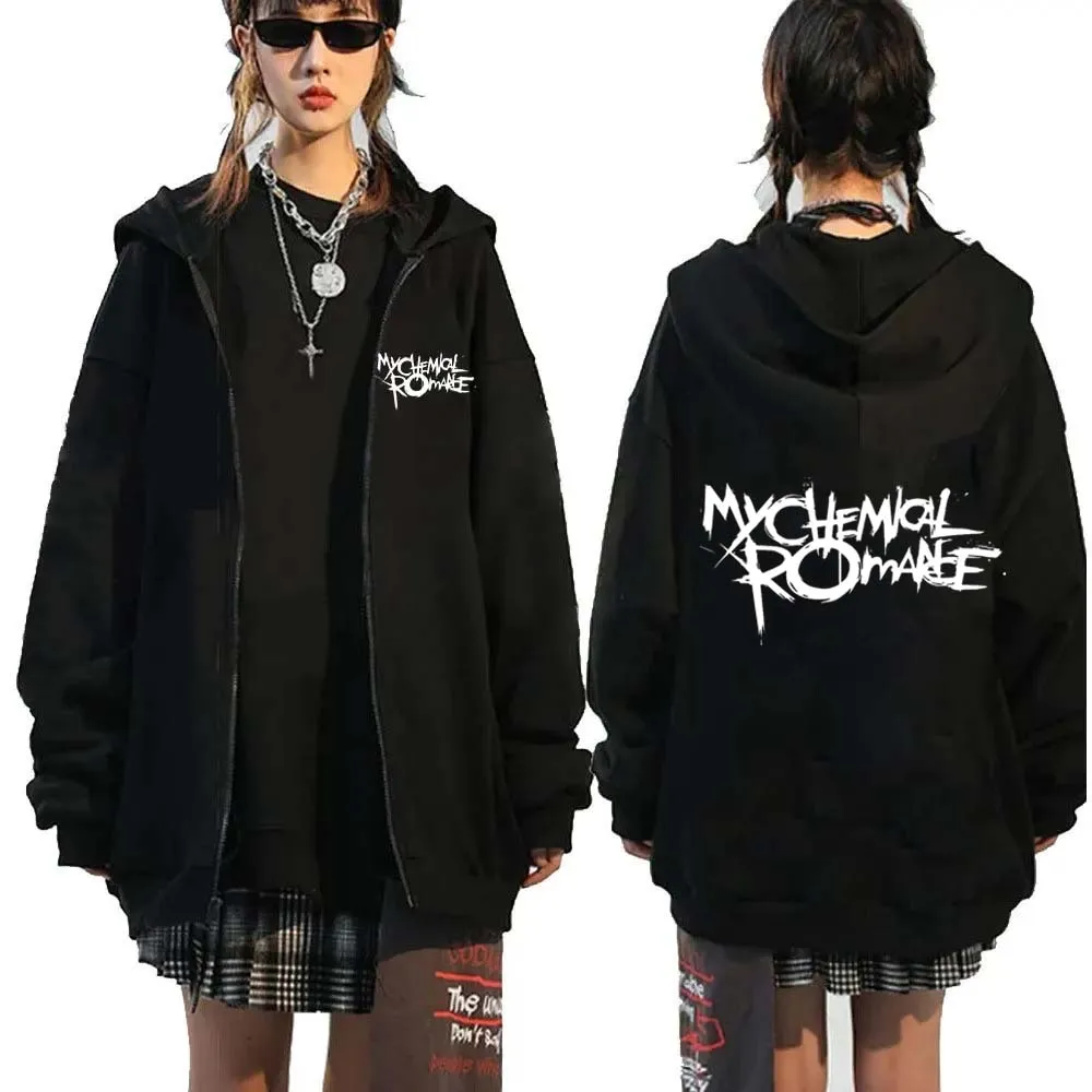 Rock Band My Chemical Romance  - مراجعة Women'S Fashion Zip Up Hoodies وسعره